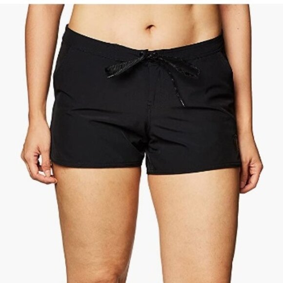 Body Glove Women's Smoothies Black's Beach Solid 4" Vapor Boardshort, XL - Picture 2 of 6